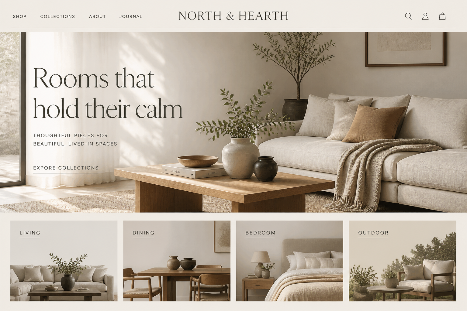 North and Hearth home goods storefront